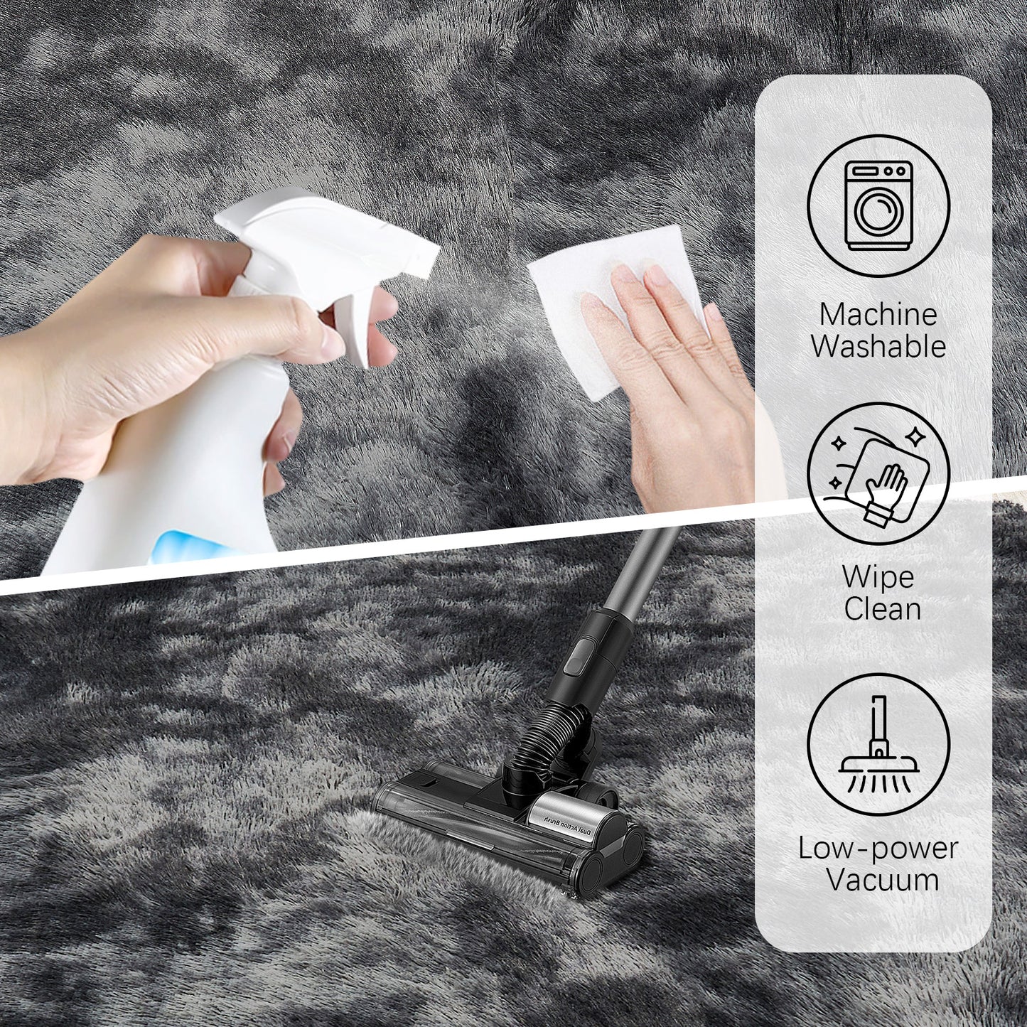 OldPAPA Soft Fluffy Area Rug Modern Shaggy Bedroom Rugs for Kids Room Nursery Rug Floor Carpets