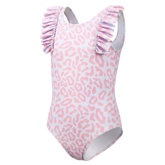 Girls One Piece Swimsuits Toddler Ruffled Cute Girls Bathing Suit Summer Beach 4T Swimsuit Girls