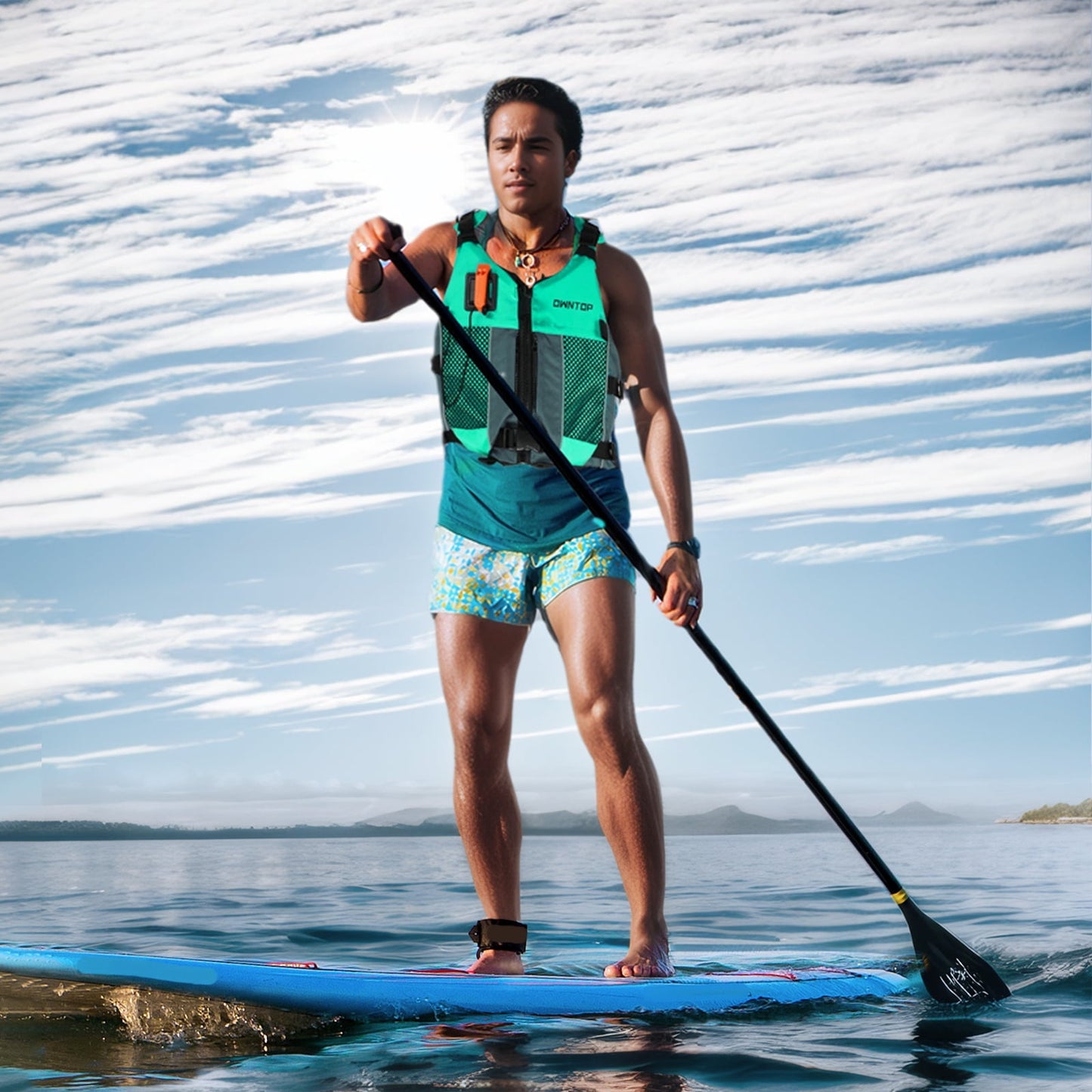 Koorium Life Jacket for Adult,Swim Vest for Men Women,Adults Life Jackets Dual Mesh Pockets Attached Whistle Buoyancy Aid for Fishing, Paddleboard, Kayaking, Boating