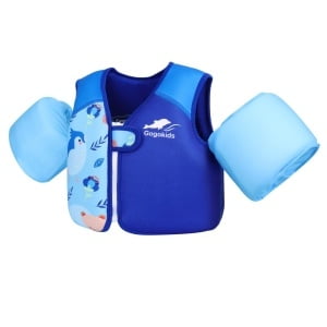 Gogokids Kids Swim Vest Toddler Armbands, Kids Jacket-style Swim Vest Floation with Two Arm Bands, Children Float Jacket for Boys Girls(2-6 Years)