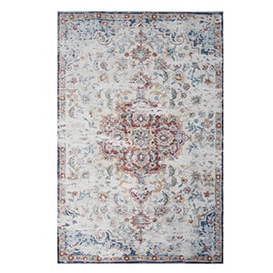 Vintage Bohemian Area Rug, 2x6ft Washable Living Room Rug Indoor Non-Slip, Large Oriental Accent Throw Rug for Kitchen Entryway Bathroom Bedroom Office Carpet