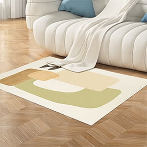 Washable Area Rug 3x5 Rugs for Living Room Retro Flowers Machine Non-Slip Bedroom Rug Vintage Trellis Throw Rug Distressed Carpet for Dining Room Office Carpet