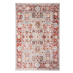 Vintage Bohemian Area Rug, 2x6ft Washable Living Room Rug Indoor Non-Slip, Large Oriental Accent Throw Rug for Kitchen Entryway Bathroom Bedroom Office Carpet