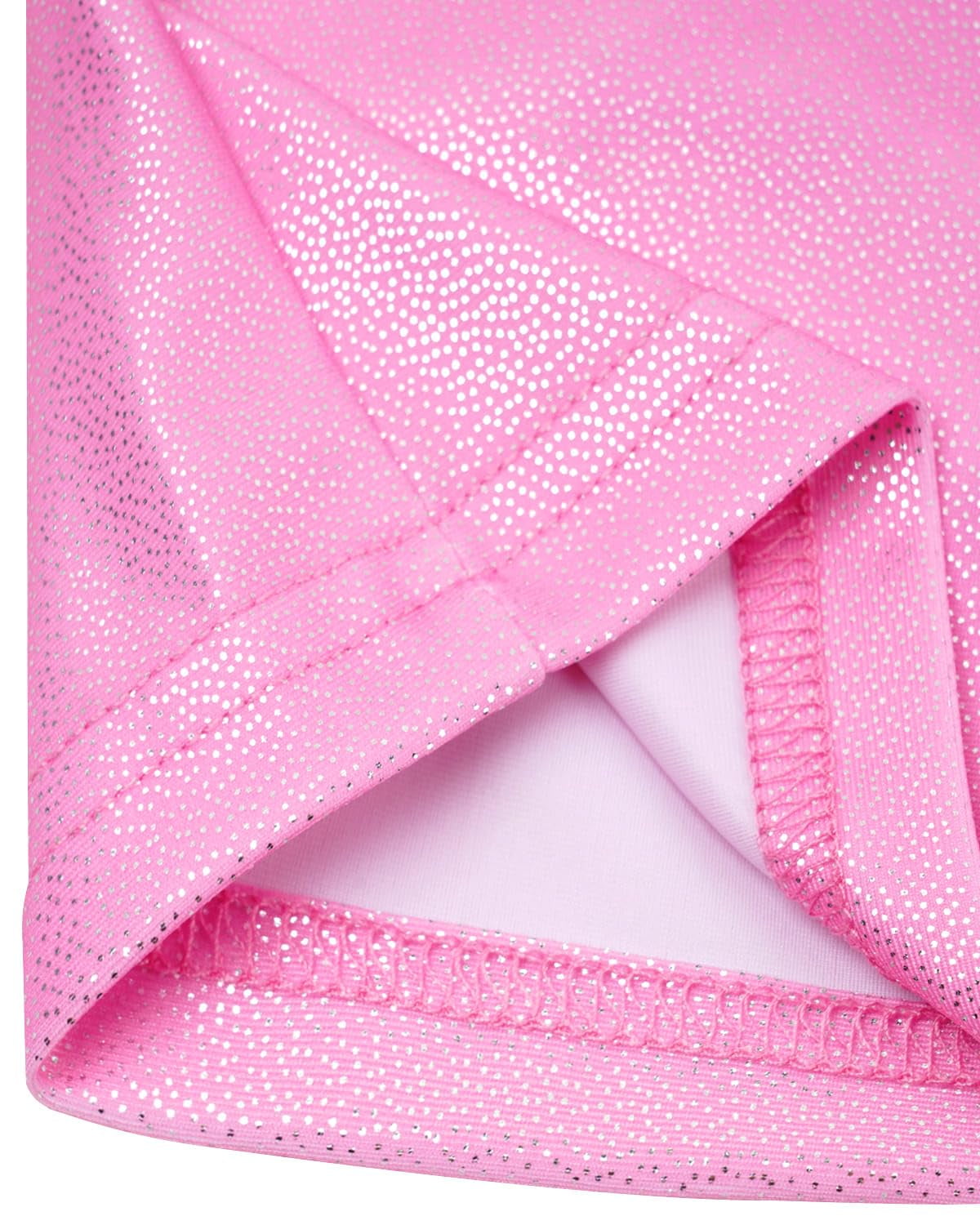 Gymnastics Leotards for Girls Cross Back,Long Sleeve Sparkly Dance Biketards with Shorts Ballet Outfit for 3-12 Years