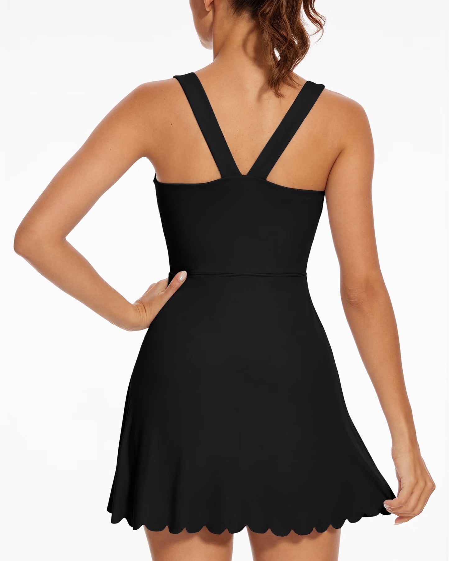 Womens Tennis Dress,Workout Dress with Built-in Bra & Shorts Pockets Summer Dress for Golf Athletic Dresses for Women