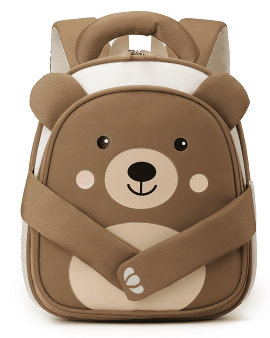 Kids Backpack Lightweight Kindergarten Preschool Bookbag Ages 2-6 Children Cute Schoolbag,Bear Brown