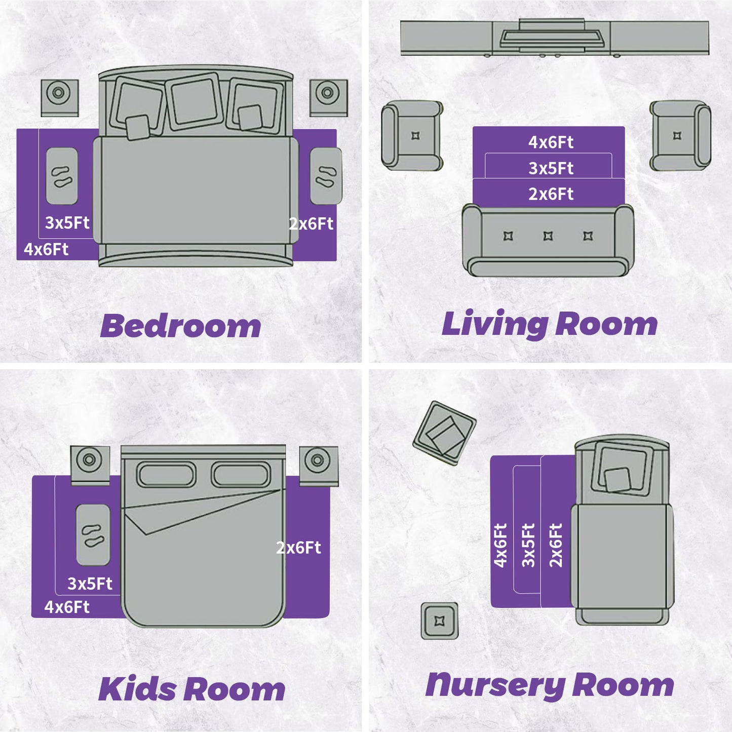 OldPAPA Fluffy Rugs for Living Room, Washable Rugs, 3x5 Area Shag Rugs for Bedroom, Girls Boys Room Decor,Upgrade Anti-Skid Small Carpet for Home Decor Aesthetic, Rainbow Color