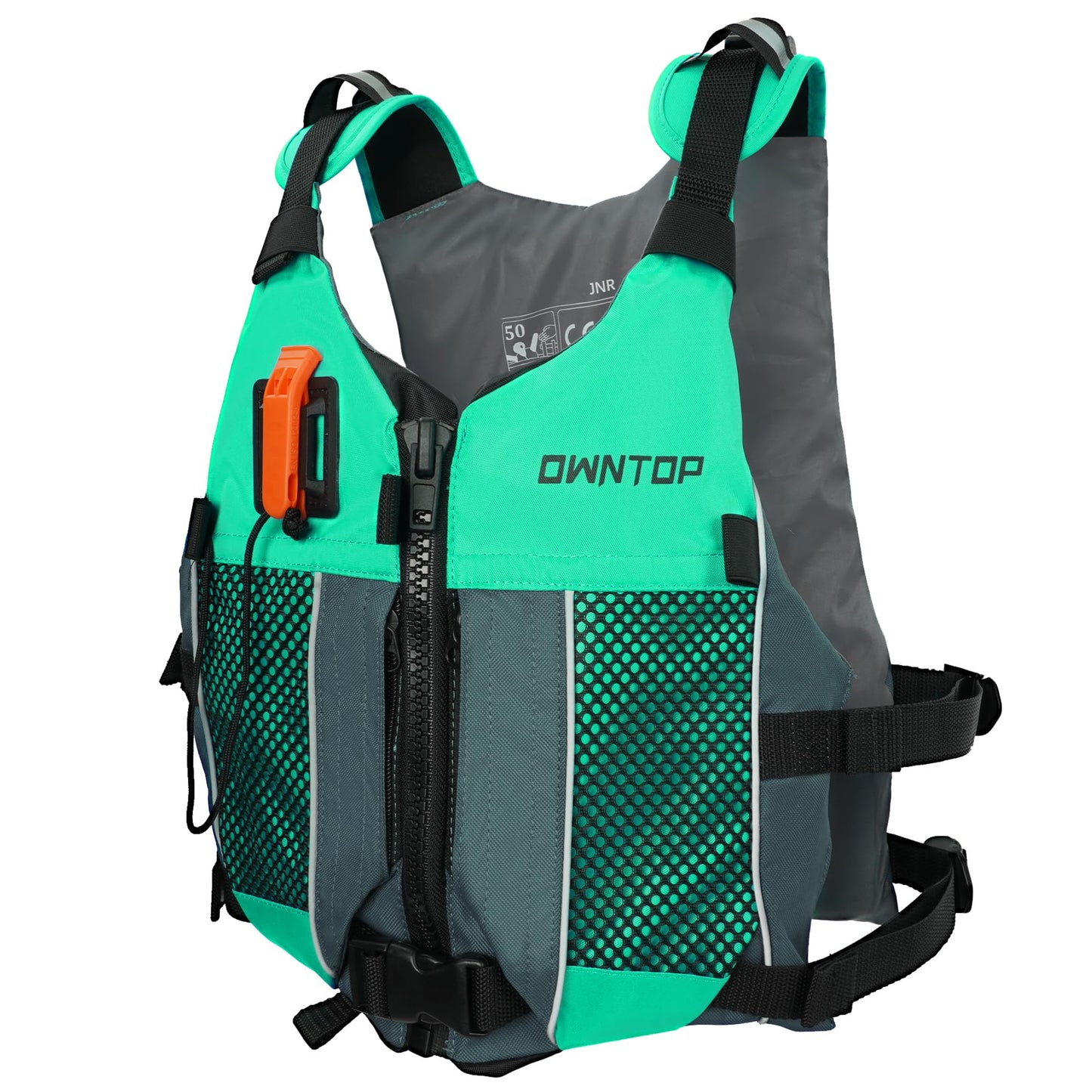 Koorium Life Jacket for Adult,Swim Vest for Men Women,Adults Life Jackets Dual Mesh Pockets Attached Whistle Buoyancy Aid for Fishing, Paddleboard, Kayaking, Boating