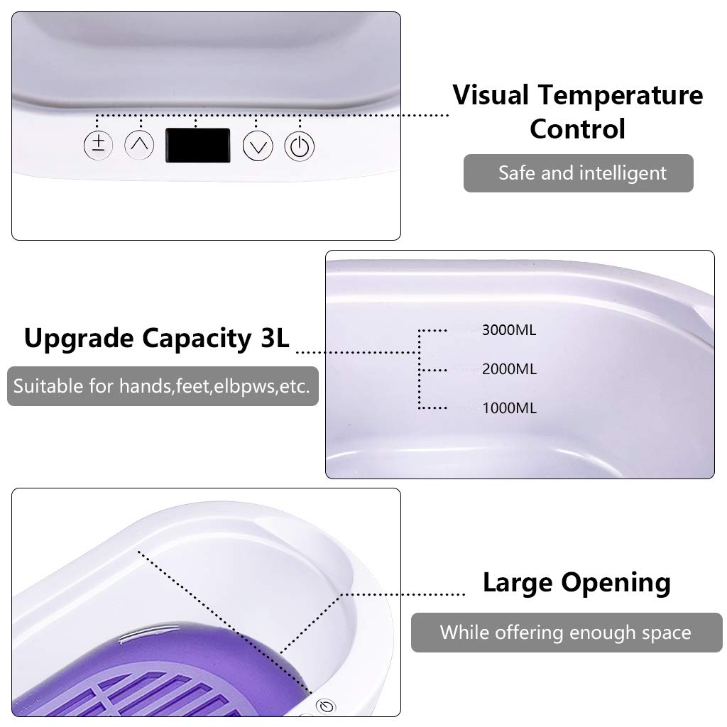 Paraffin Wax Machine for Hand and Feet, Paraffin Baths Wax Warmer Moisturizing Kit Auto-time and Keep Warm Paraffin Hand Wax Machine Soothing Hand & Foot Spa