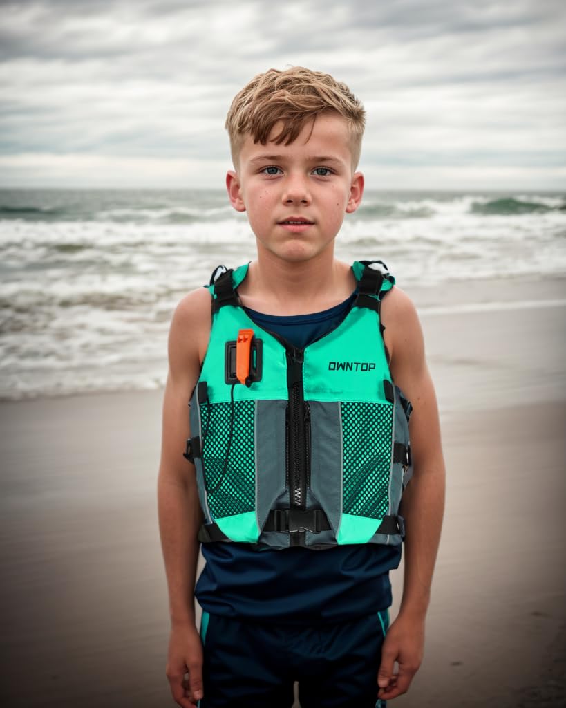 Koorium Life Jacket for Adult,Swim Vest for Men Women,Adults Life Jackets Dual Mesh Pockets Attached Whistle Buoyancy Aid for Fishing, Paddleboard, Kayaking, Boating