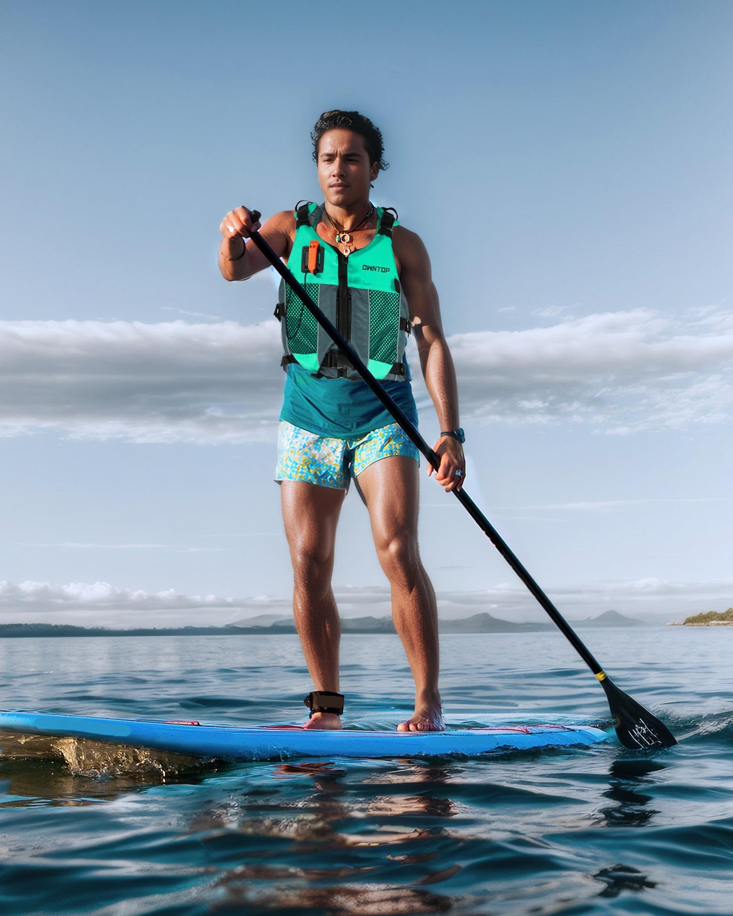 Koorium Life Jacket for Adult,Swim Vest for Men Women,Adults Life Jackets Dual Mesh Pockets Attached Whistle Buoyancy Aid for Fishing, Paddleboard, Kayaking, Boating