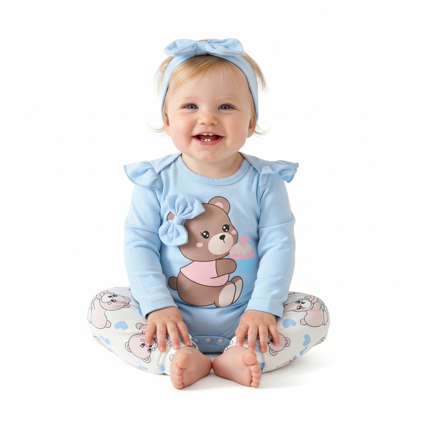 Baby Girls Christmas Outfits Long Sleeve Ruffle Romper Floral Pants Cute Winter Warm Xmas Infant Newborn Girls 3PCS Clothes Set 0-3 Months